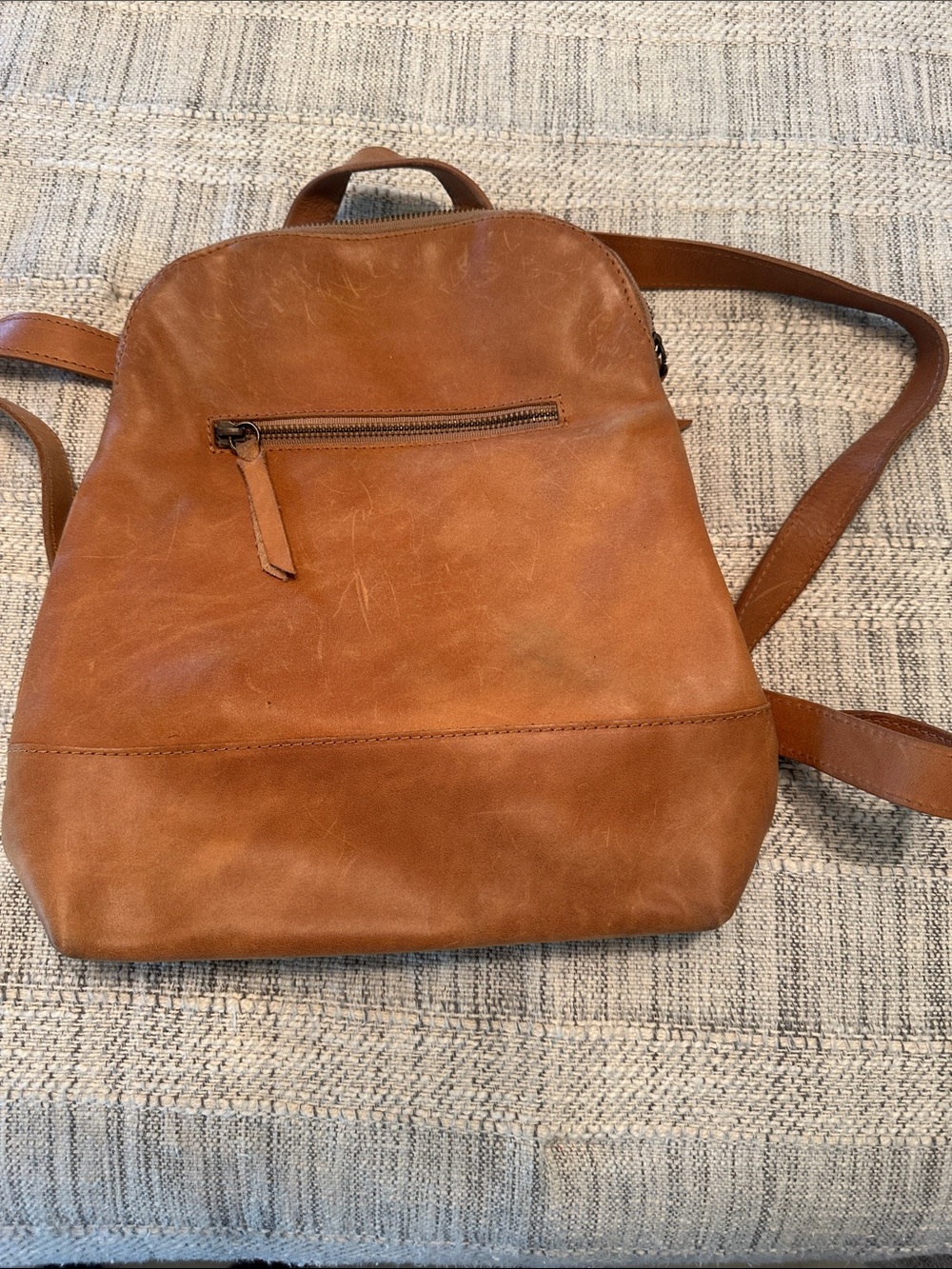 Leather Backpack - Brown